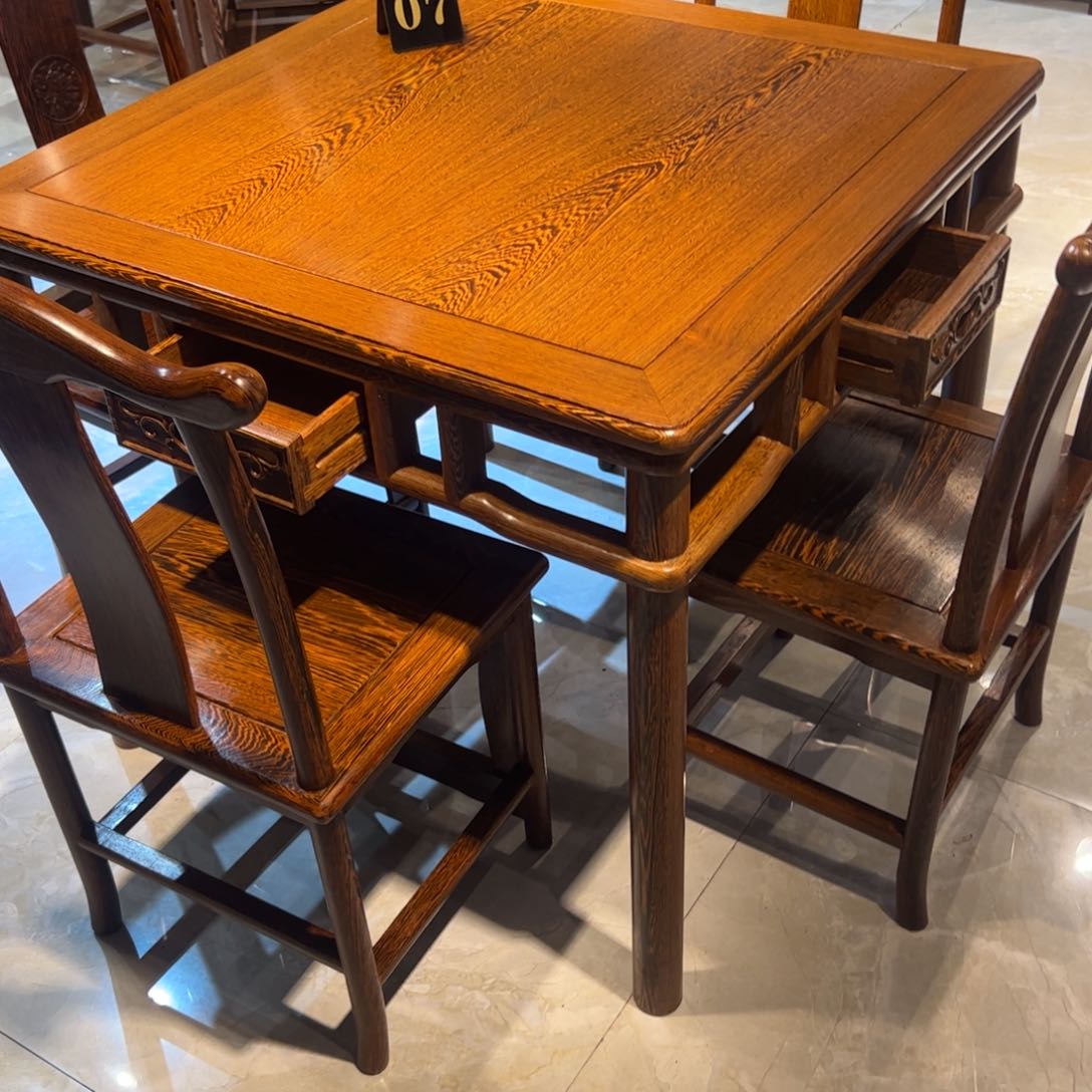 鸡翅木类成套家具清*五件套
