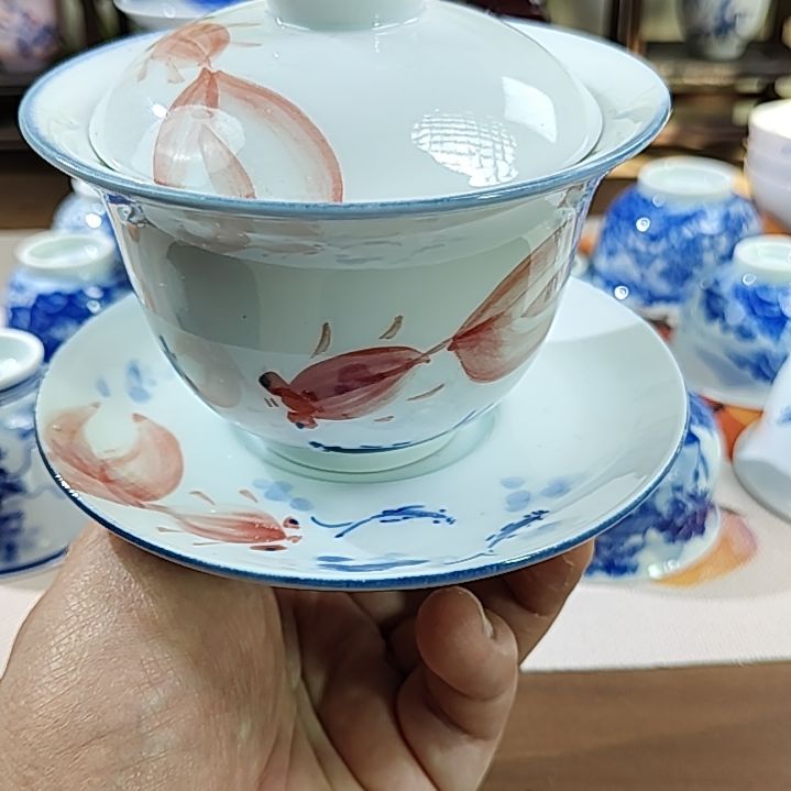 景德镇手工手绘陶瓷杯子容量