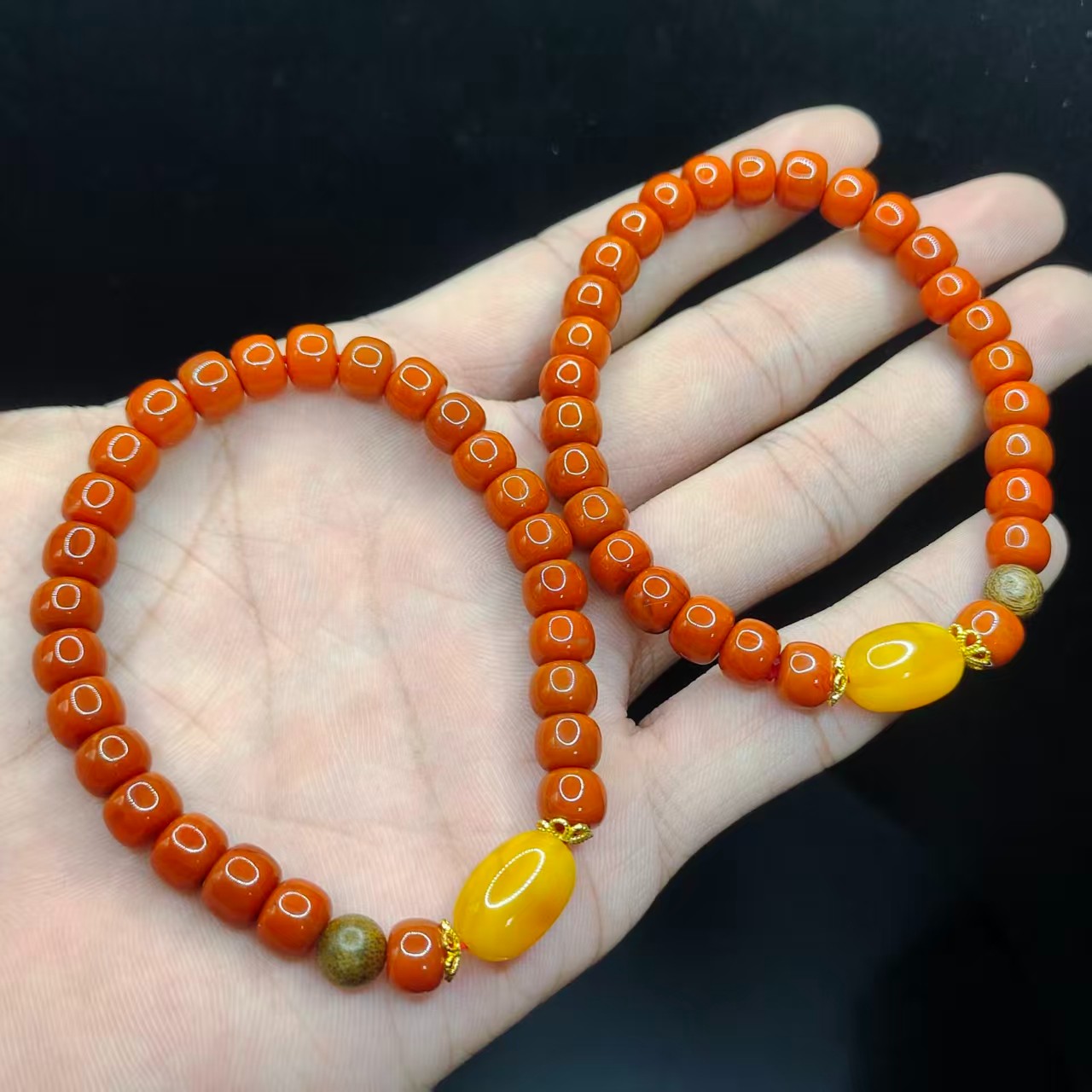 【康康严选】南红老型珠DIY手串ZF2【多样性发其一】约7mm+