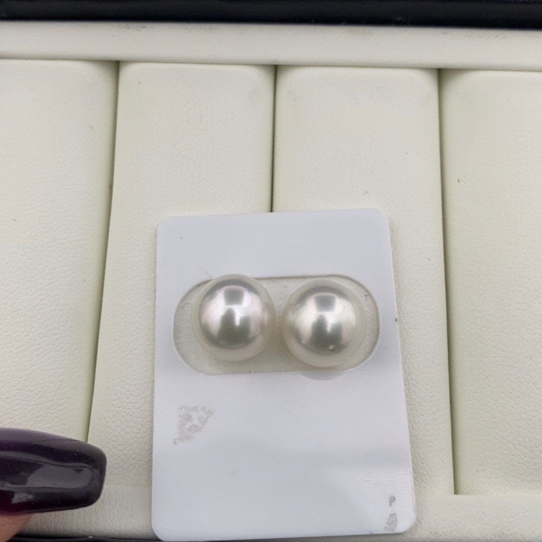 澳白对珠裸珠9-10mm未镶嵌海水珍珠