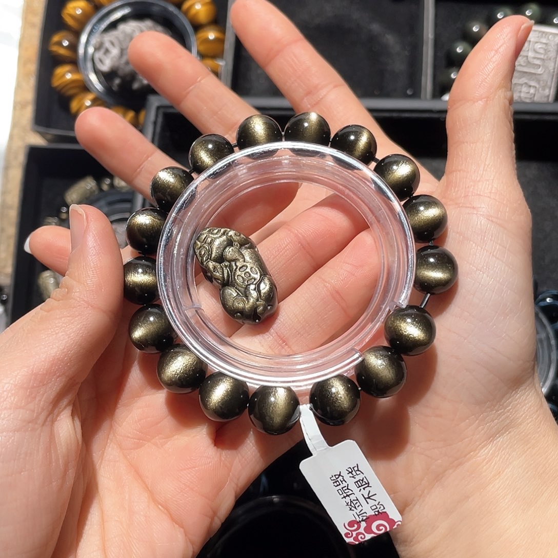 黑曜岩手链未镶嵌“*”