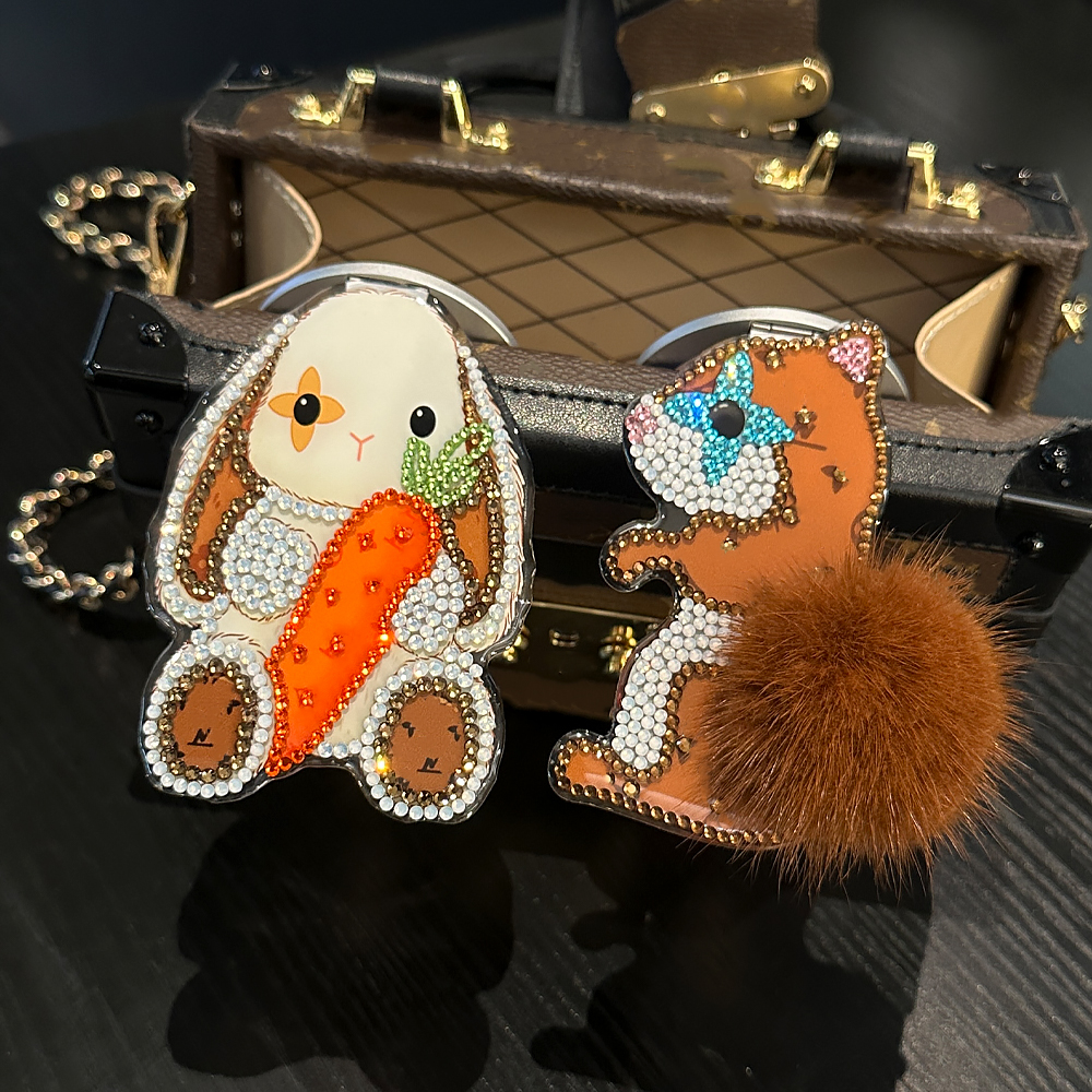 【兔子松鼠直立磁吸支架】适用于苹果安卓手机壳支架个性