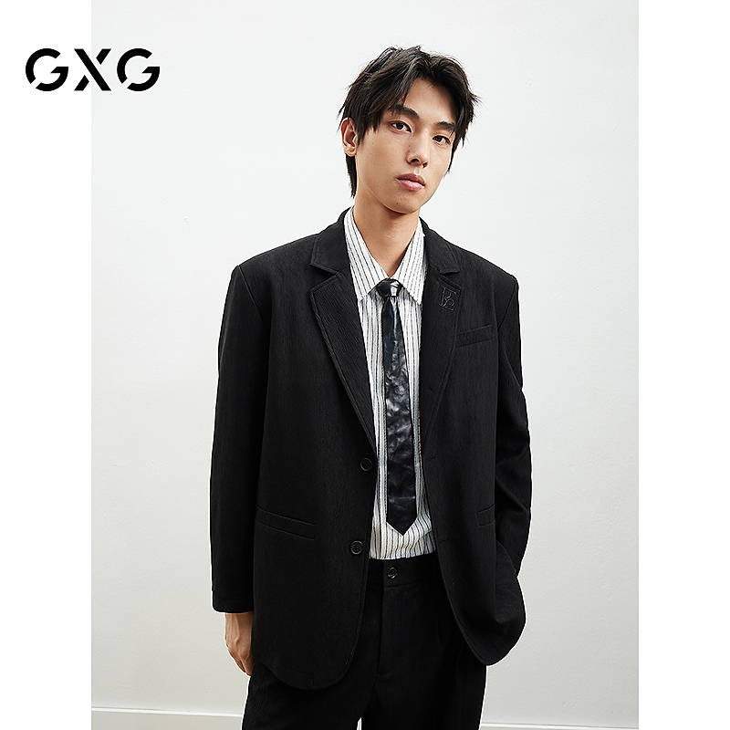 【新品】GXG男装肌理感水波纹西装外套休闲时尚新品#G25D011003