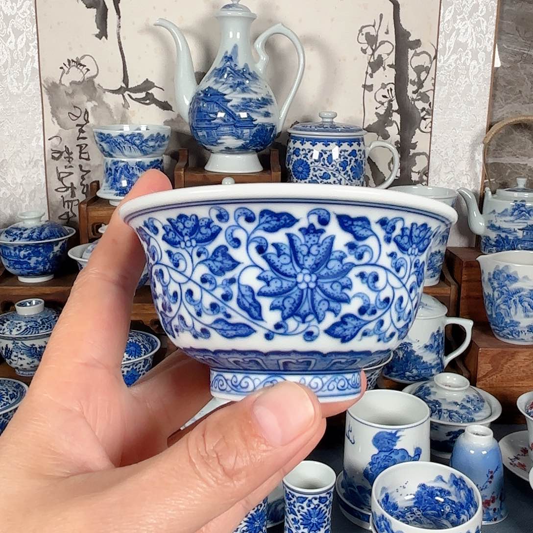 杯青花瓷器手绘陶瓷杯