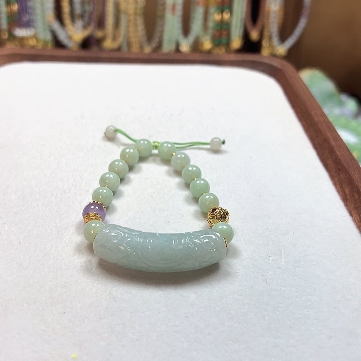 翡翠手链未镶嵌手串
