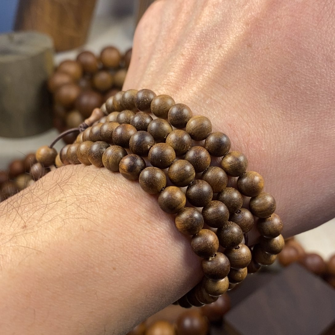 檀香木手串/手链周*帅焦糖0.6微瑕