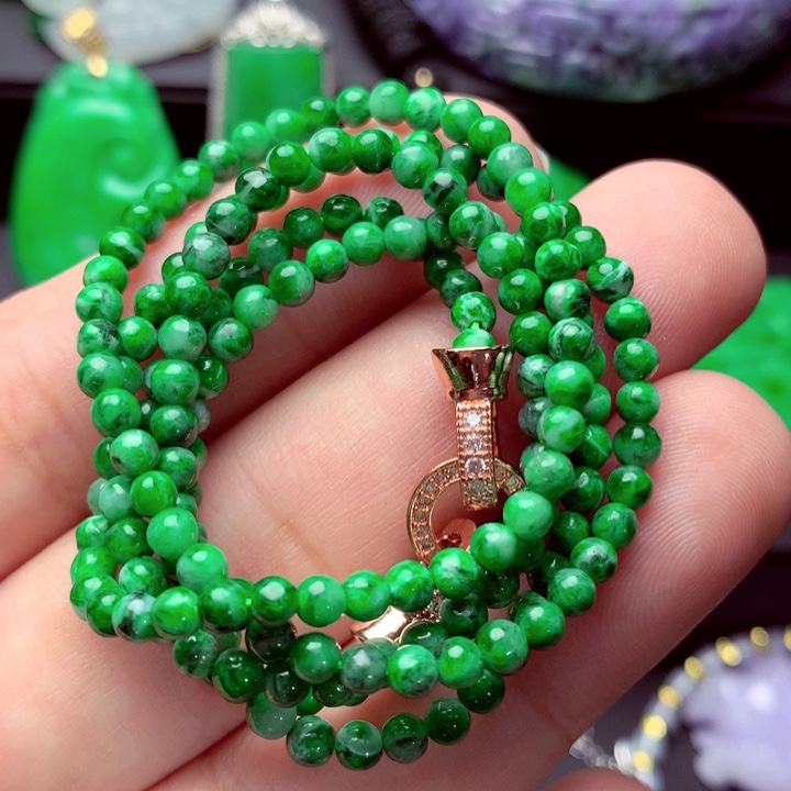 翡翠未镶嵌毛衣链