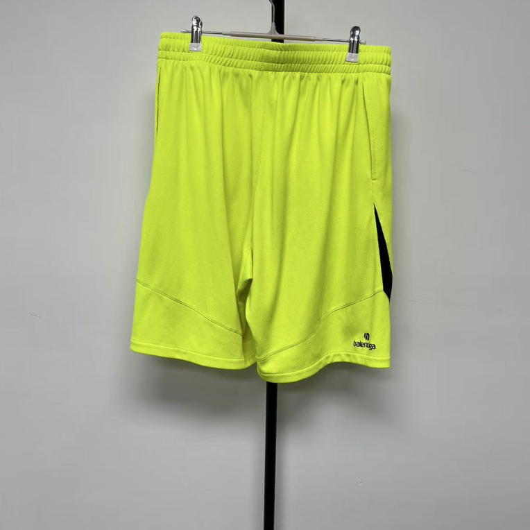 95新 Balenciaga/巴黎世家 双B徽标网眼腰部松紧短裤01531