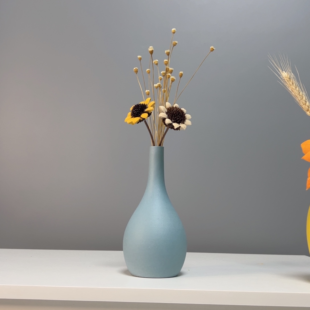 陶瓷花瓶景德镇手作陶瓷花瓶摆件无孔