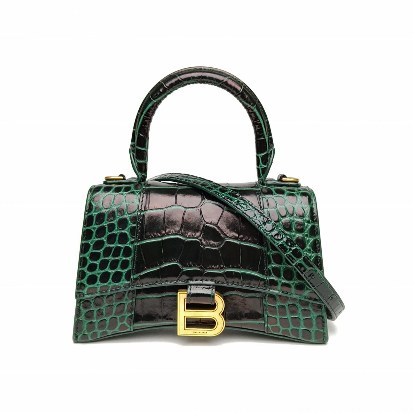 95新 Balenciaga/巴黎世家 小花Jerry活动 沙漏手袋 XS码 绿色