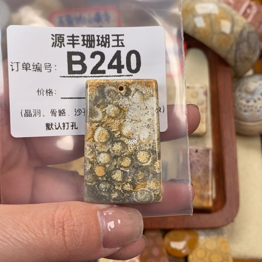 硅化玉颈饰未镶嵌小*子