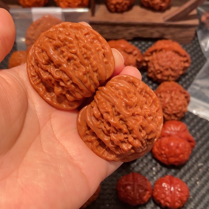 夠***了把件文玩核桃44尺寸四座楼1045