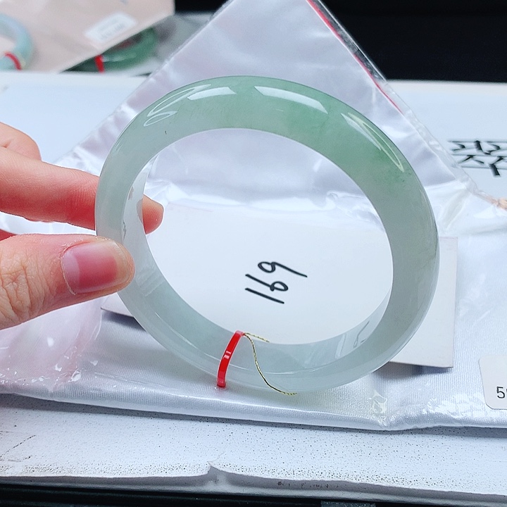 翡翠手镯未镶嵌缅甸天然a货手镯59+