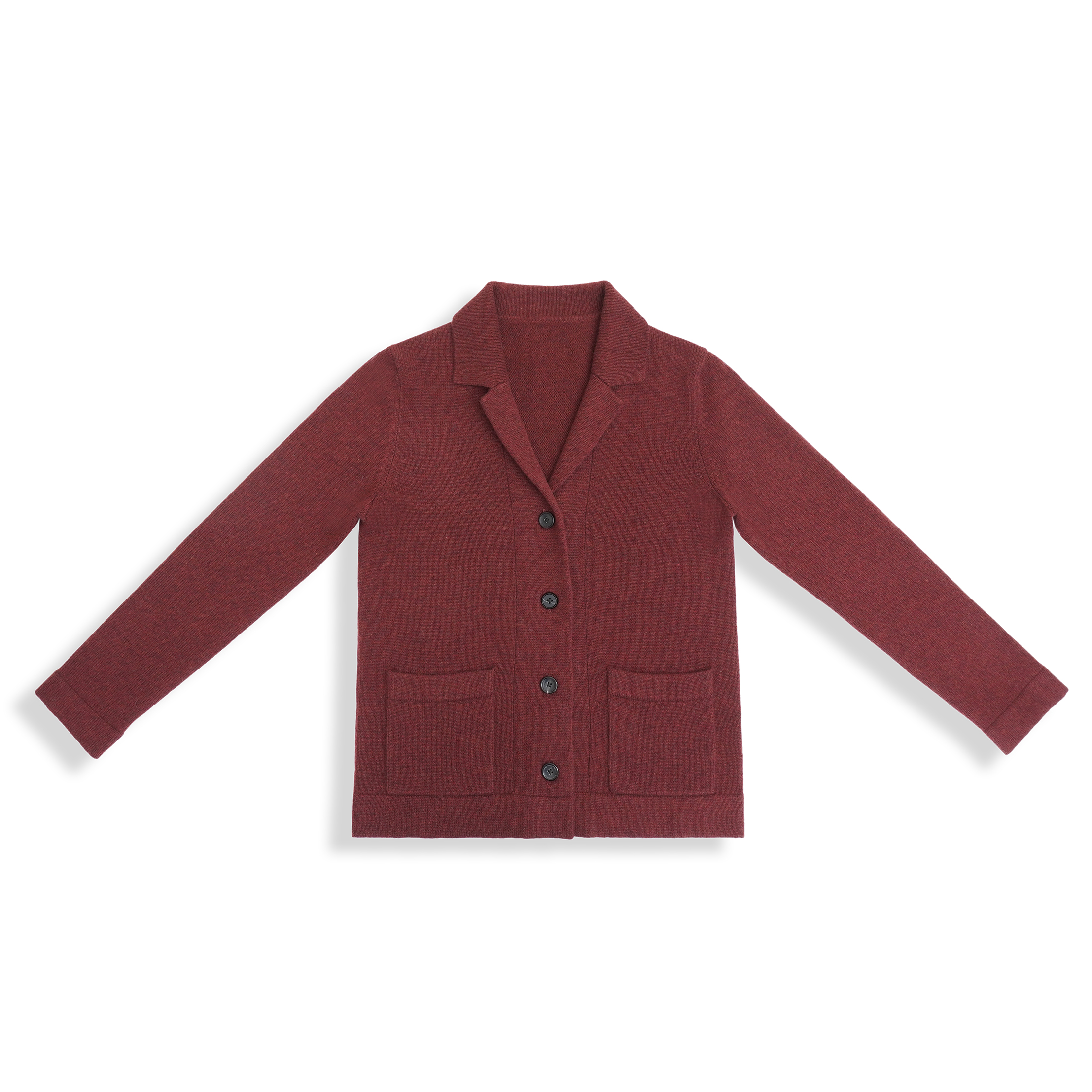 雅比那【独行者】 秋冬时尚短款山羊绒翻领西服领羊绒开衫