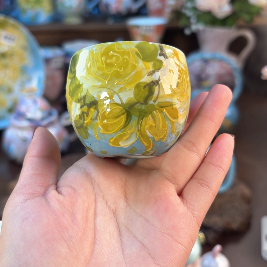 景德镇手绘高温釉下彩陶瓷茶具