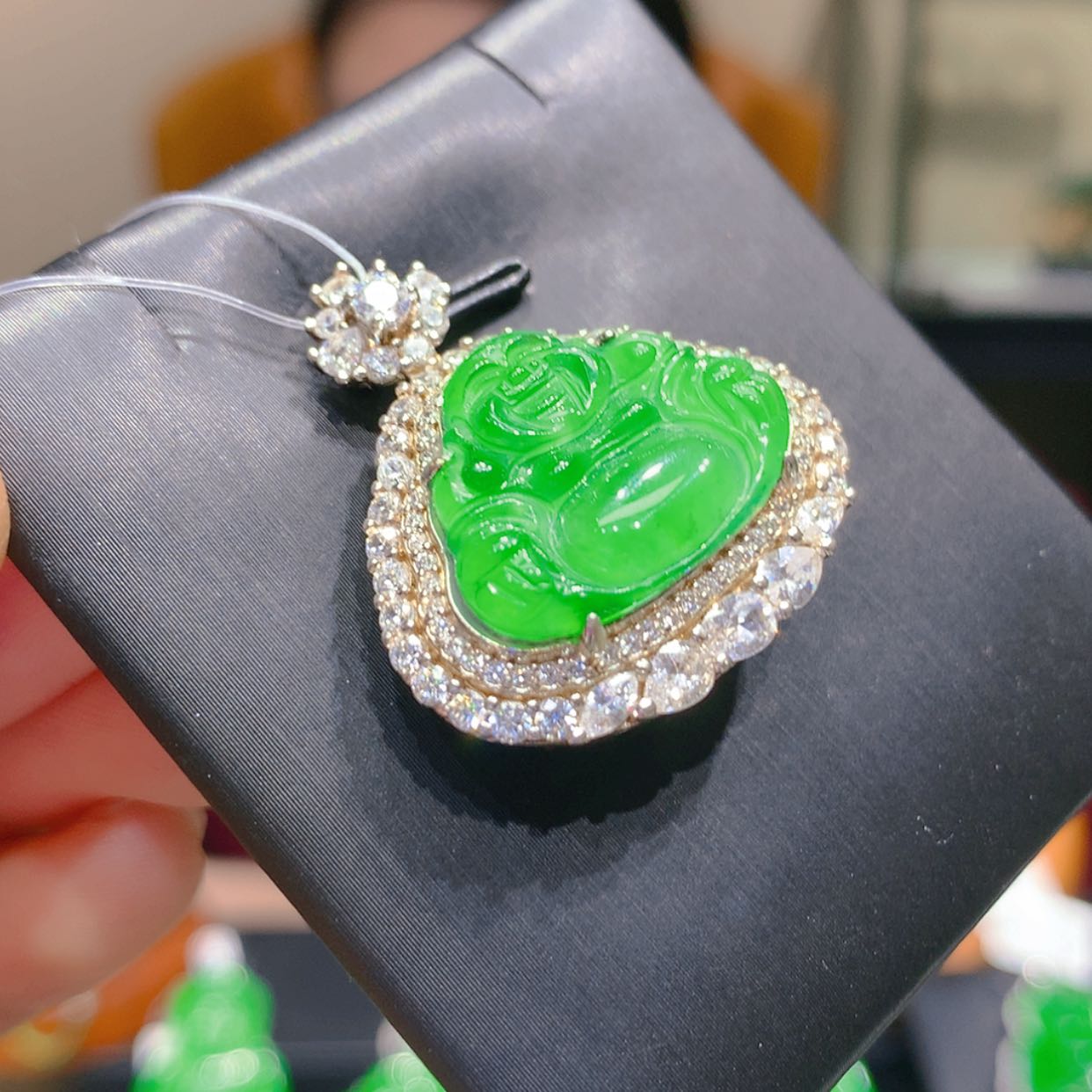 【闪购商品】翡翠颈饰银S925镶嵌1柒姐