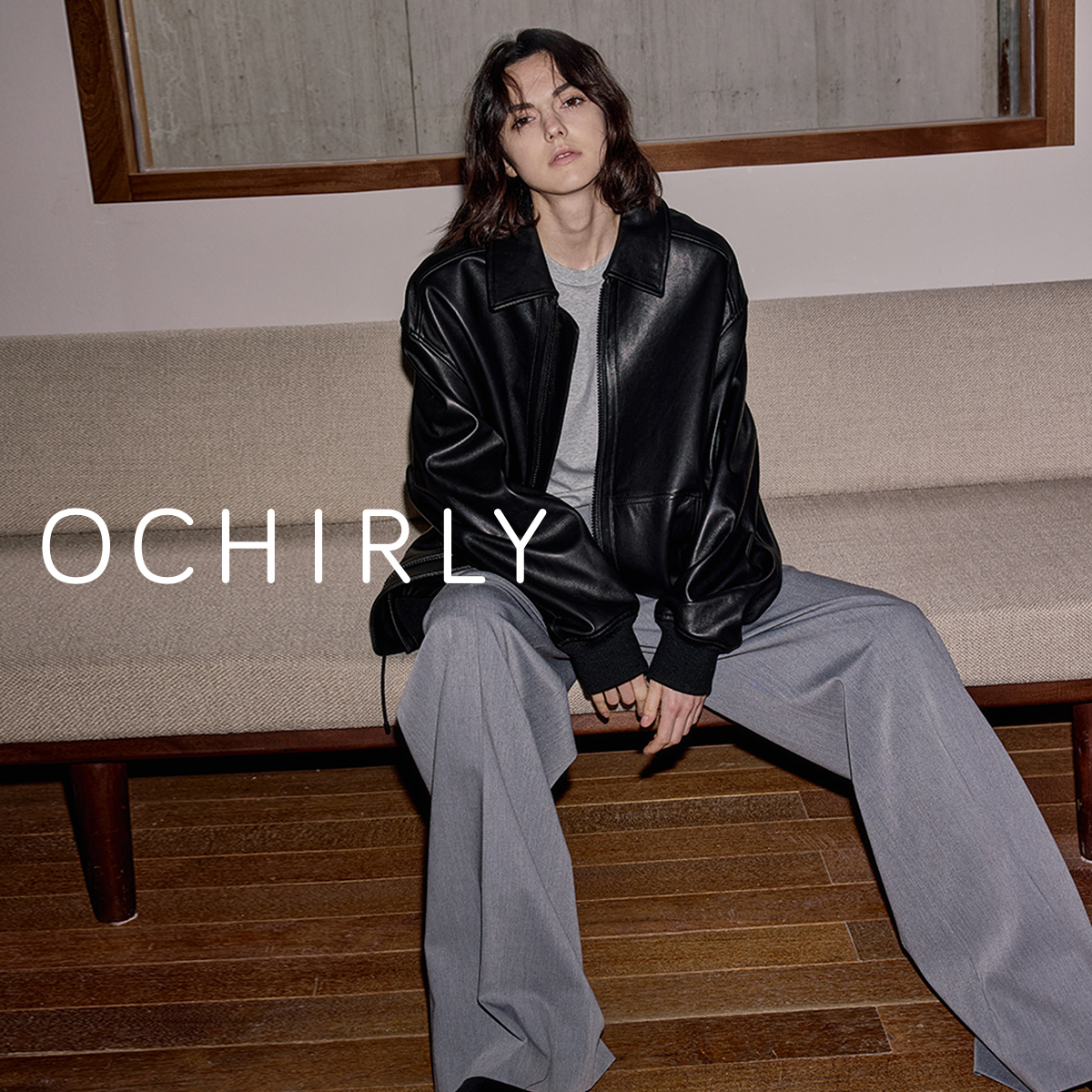 ochirly欧时力 阔腿西装长裤女垂感廓形松弛感尤莱特