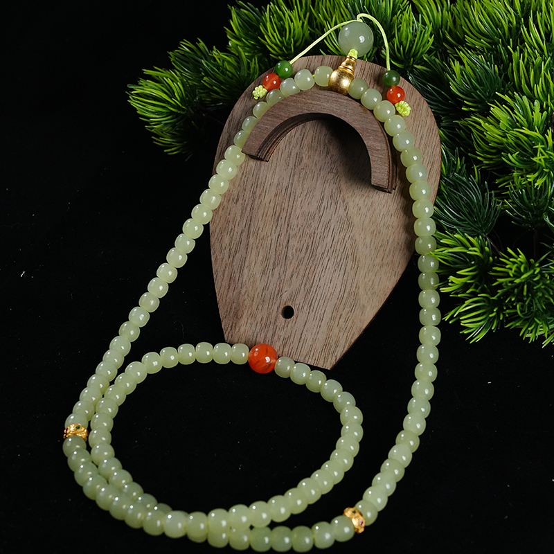 lot39 黄口老型珠108颗搭银扣/DW51127-201318 保利山东