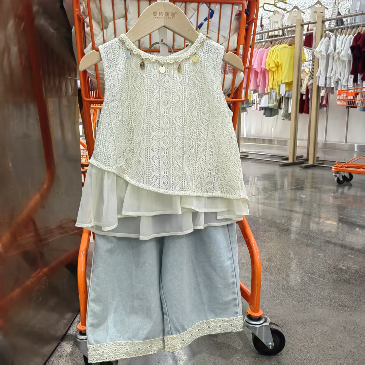 婴格朗迪8551女童休闲夏时尚洋气两件套套装