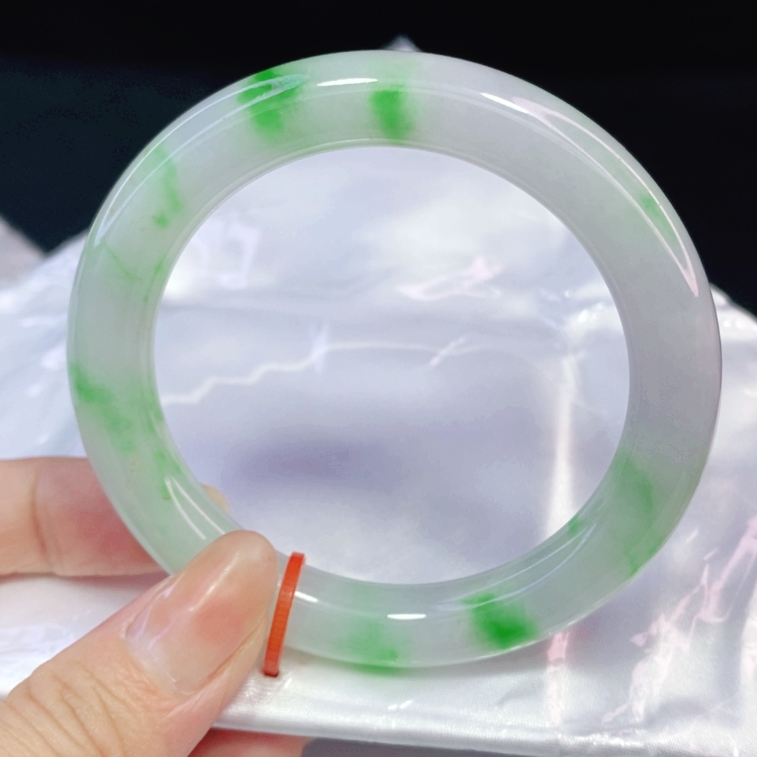 未镶嵌手镯翡翠55.5圆镯