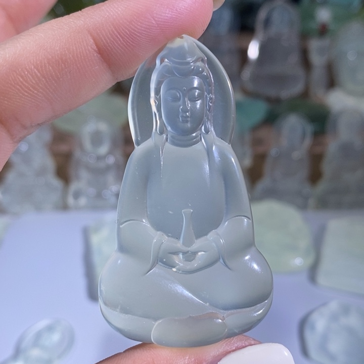 岫玉未镶嵌吊坠马吊坠