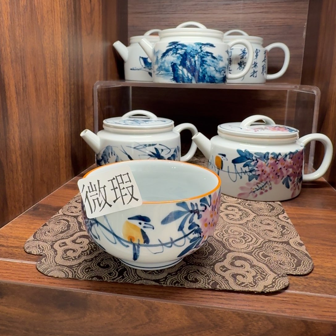 微瑕釉下彩纯手绘