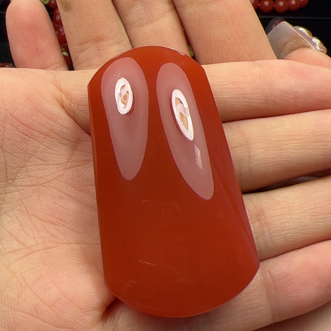 未镶嵌平安无事牌南红玛瑙