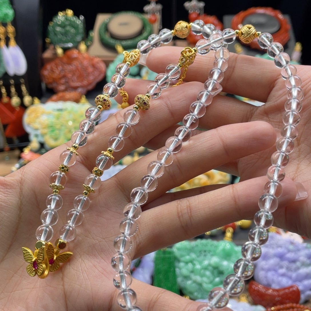 翡翠颈饰未镶嵌代编织