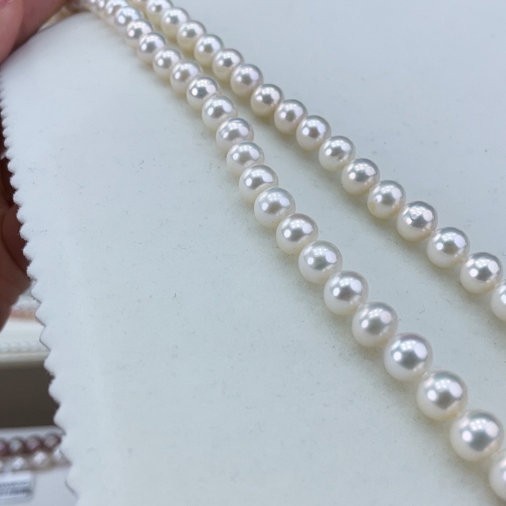 淡水珍珠颈饰银S925镶嵌8➕极光奥绿光