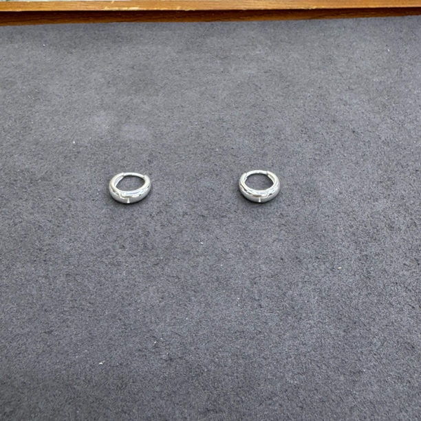 925银耳饰 A073-银制包包耳扣12mm一对厚版