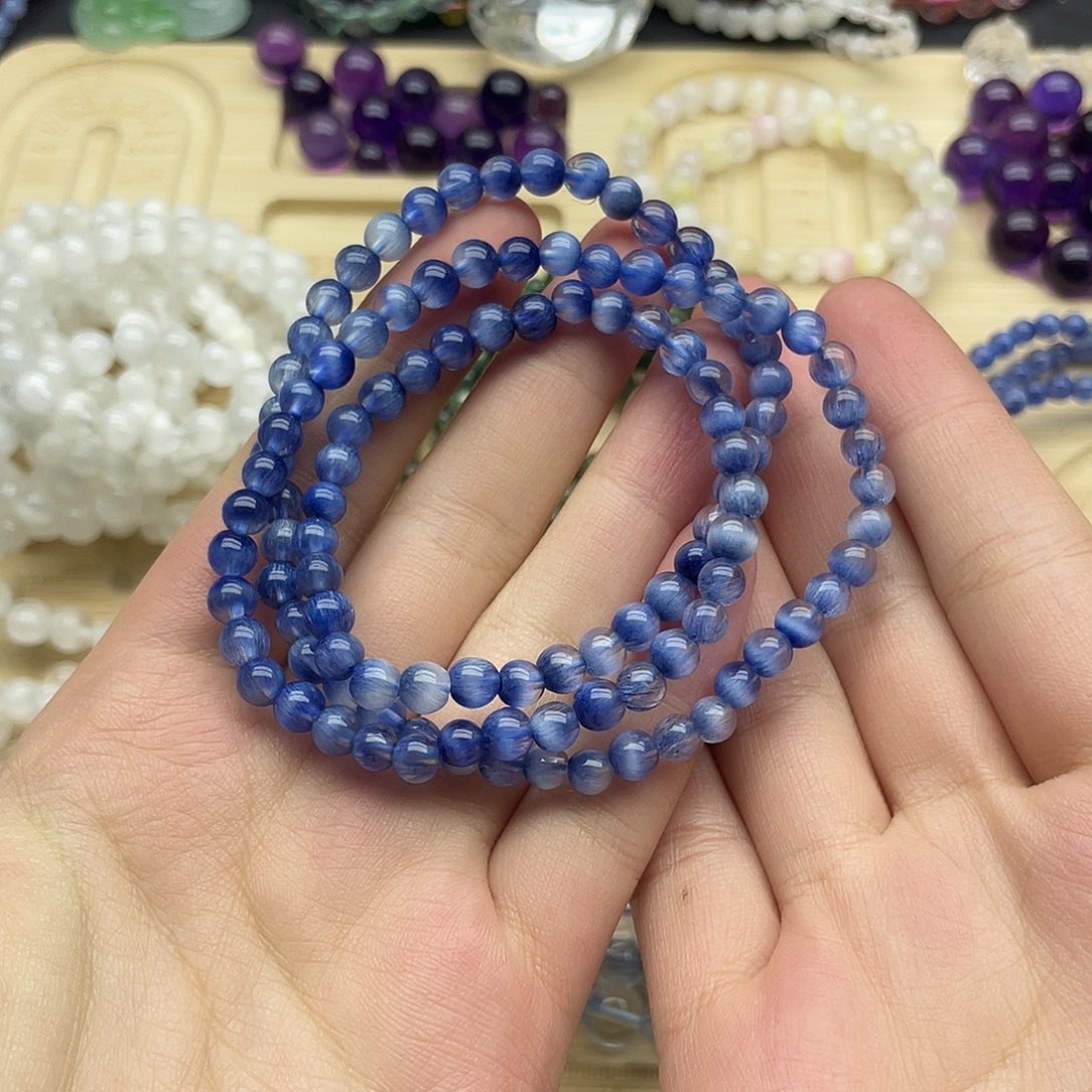 星***辰银S925镶嵌烟晶手链