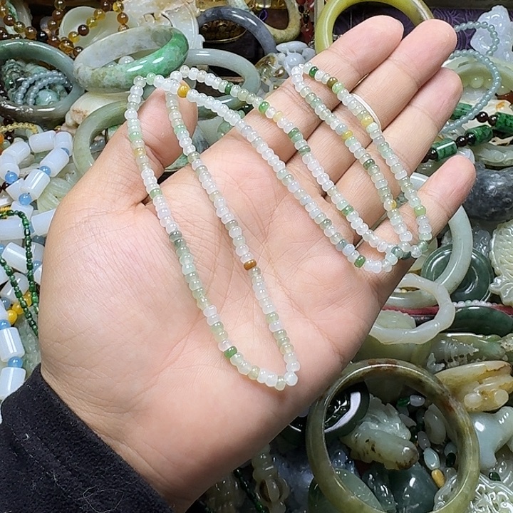 蓉***翡翠未镶嵌手链8888888888888