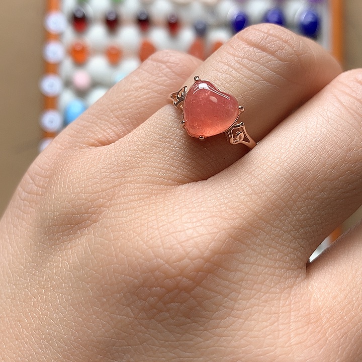 水晶水晶戒指银S925镶嵌