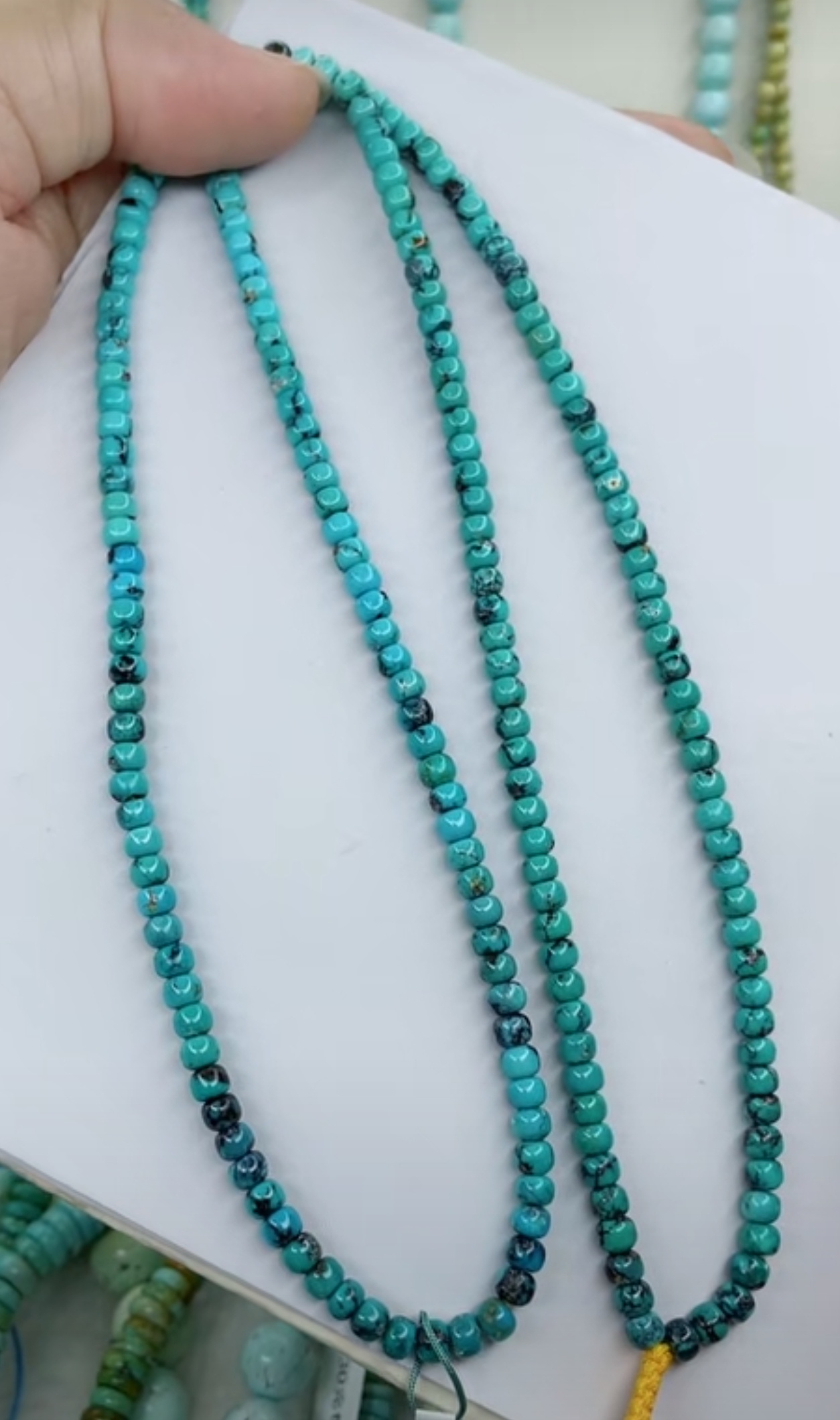 天然原矿绿松石卡4+