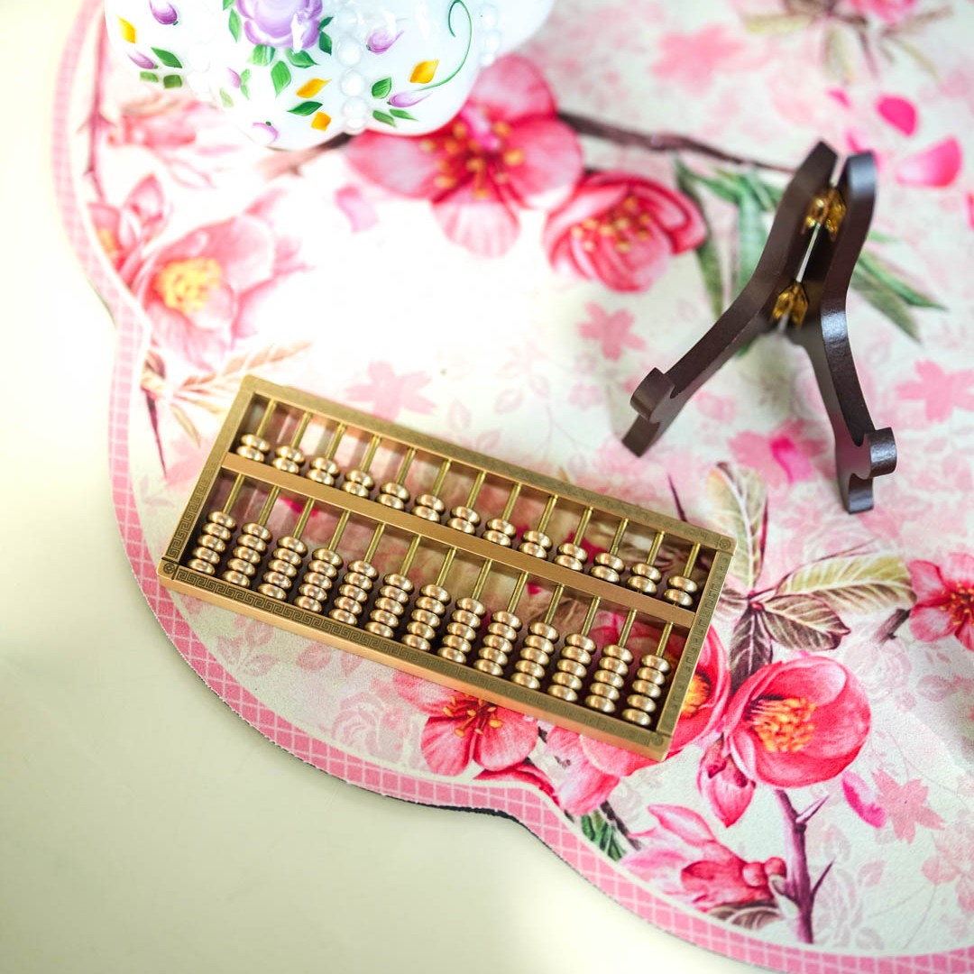 【奇居亭】黄铜小算盘摆件书房玄关桌面工艺品