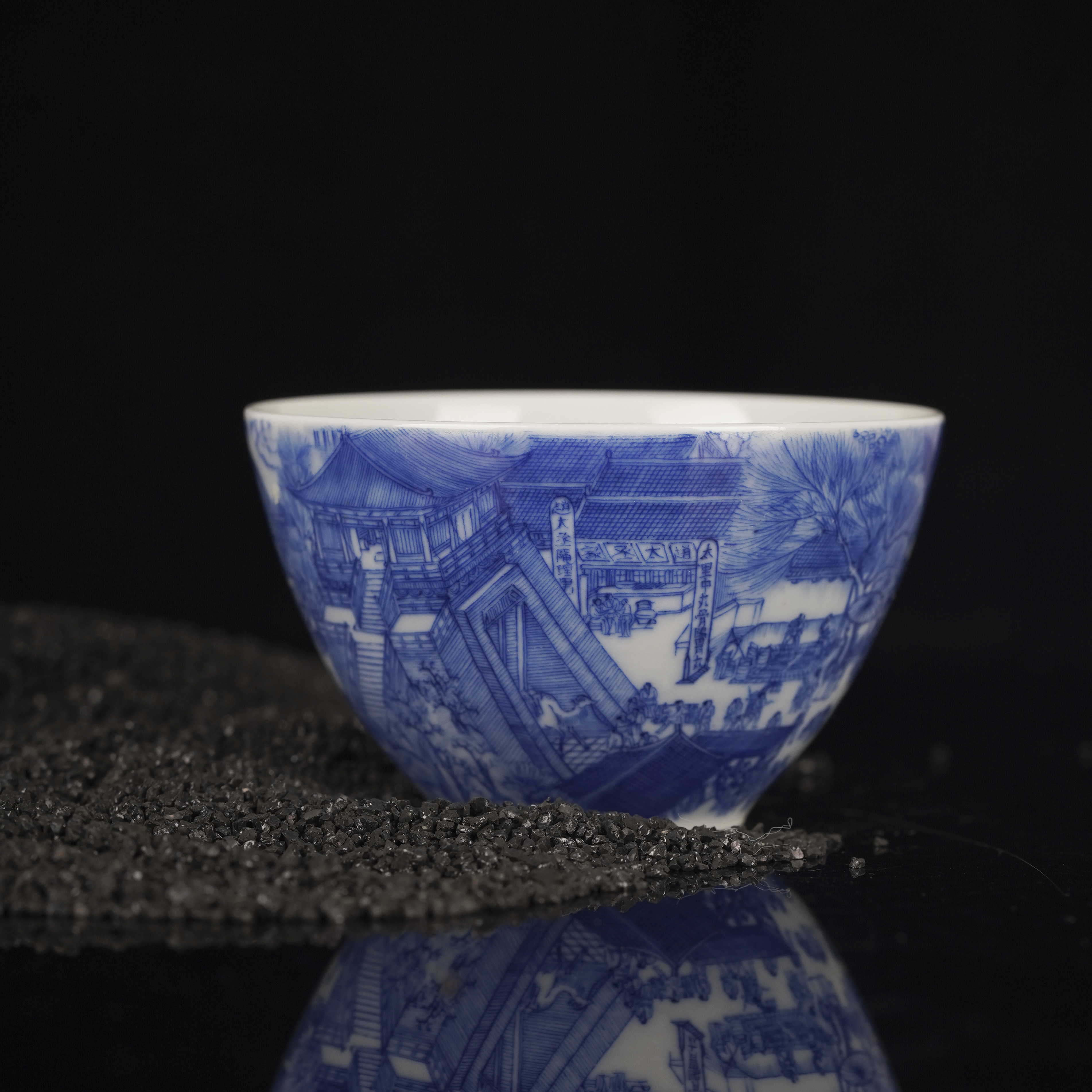 觉山隐窑(精选）清明上河图套组杯（四杯）景德镇陶瓷高端茶具