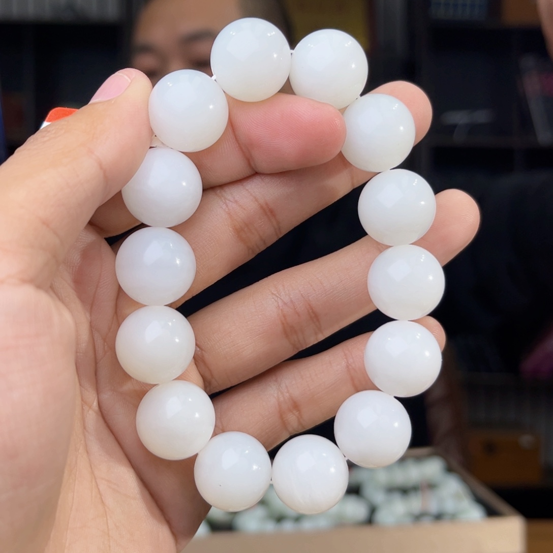 和田玉未镶嵌手串天然和田玉13年新疆且末天泰卡16