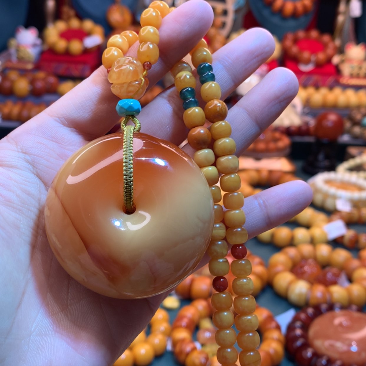 【闪购商品】蜜蜡吊坠(赠链)未镶嵌蜜蜡吊坠