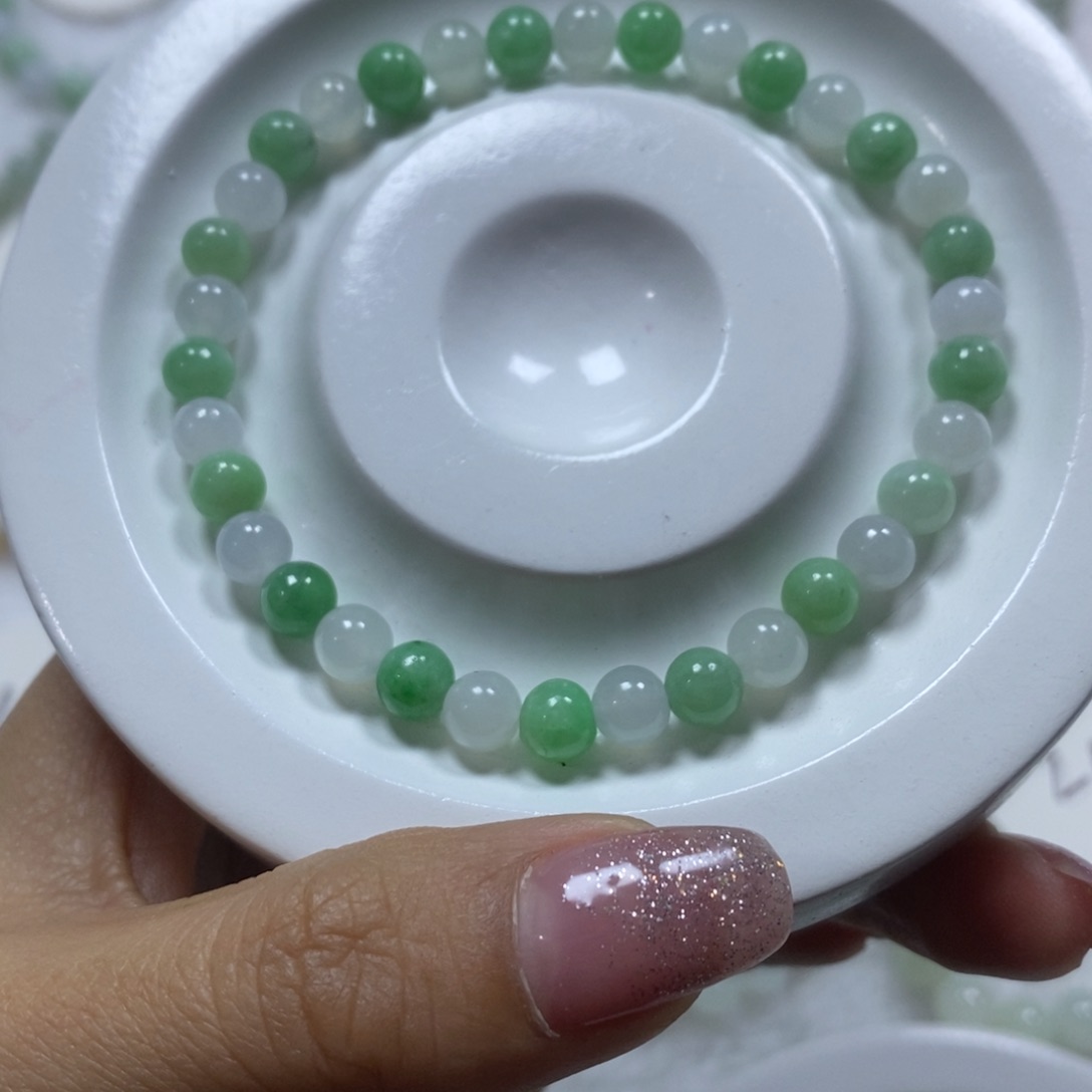 翡翠手链未镶嵌缅甸纯天然A货翡翠
