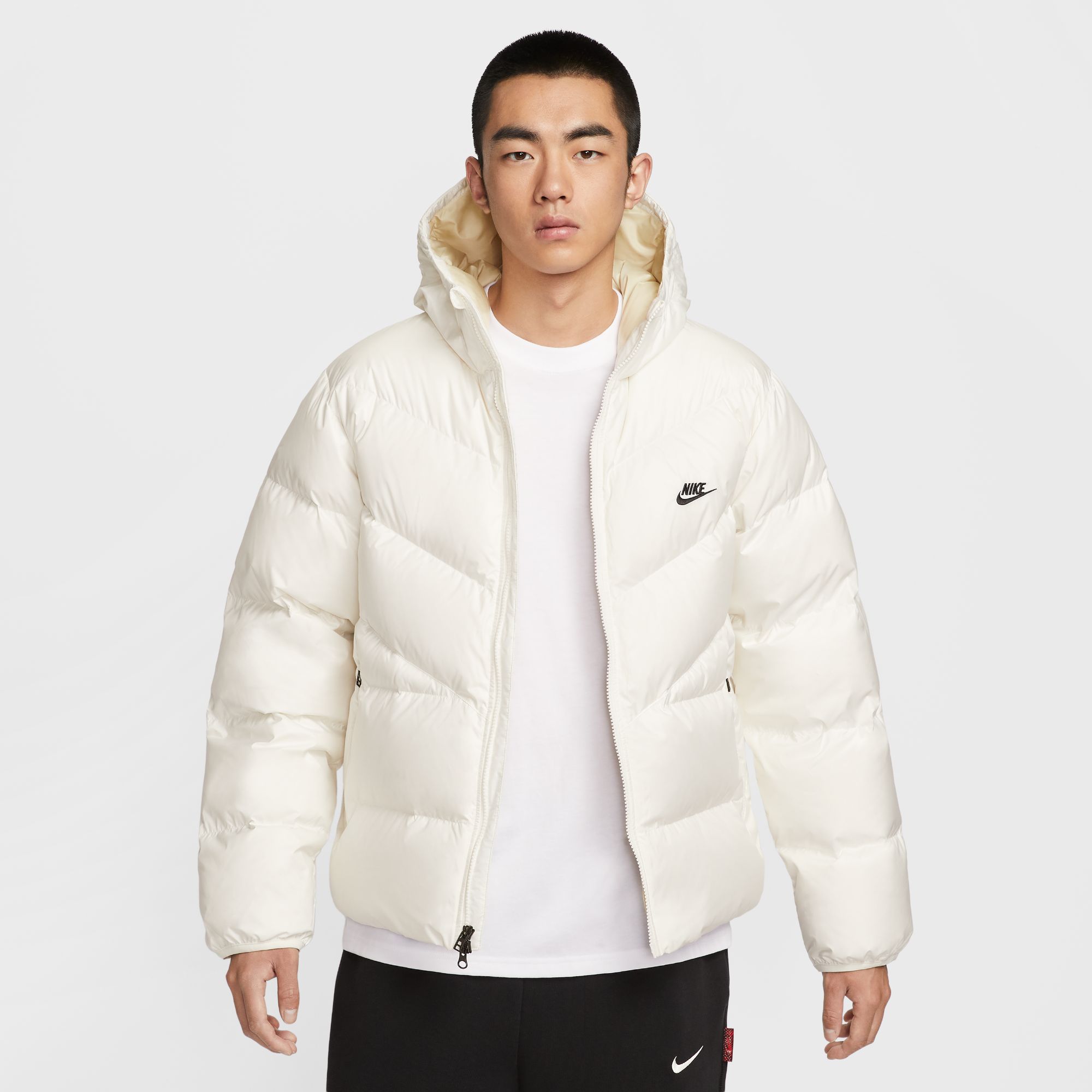Nike耐克2025男子运动休闲防泼水宽松连帽羽绒服流光风HQ7791-133