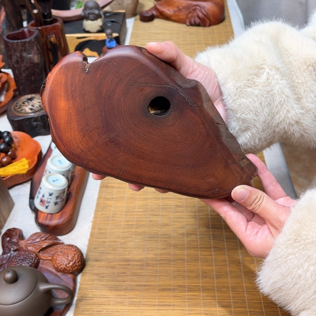 缅甸花梨壶承底座