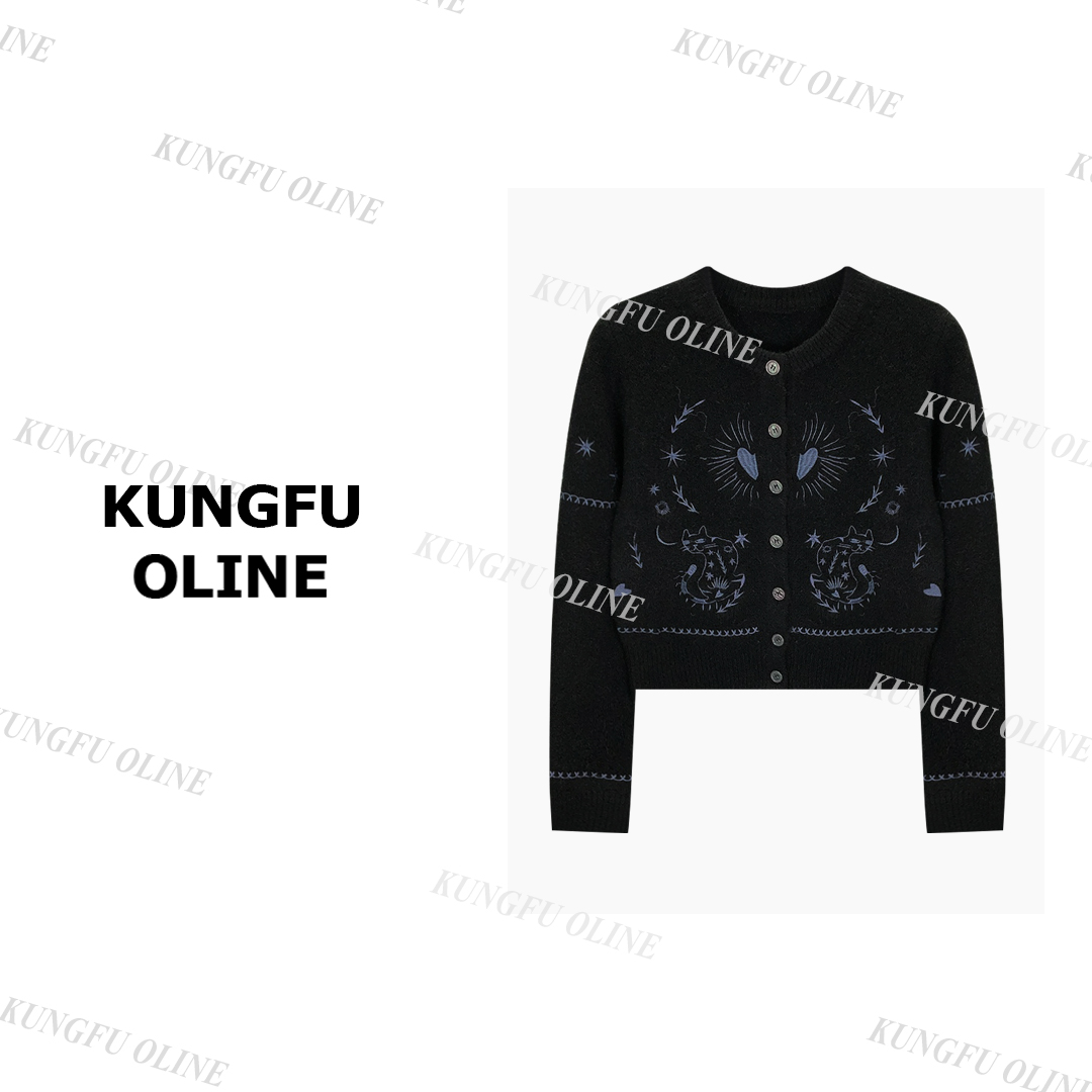 【小猫】KS53-60秋冬款开衫新款休闲保暖针织毛衣软糯上衣