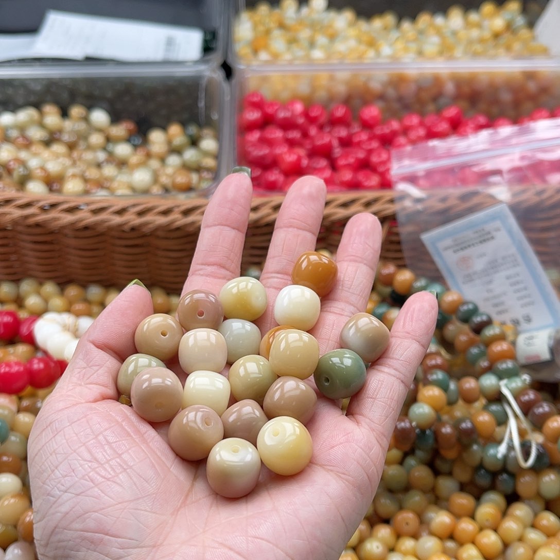 白玉菩提吊坠A/14mm/20颗