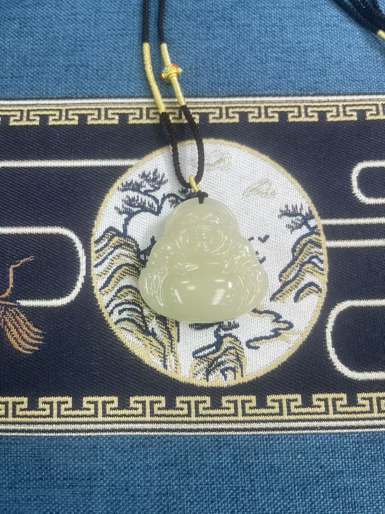 新疆若羌黄口双面佛公吊坠40