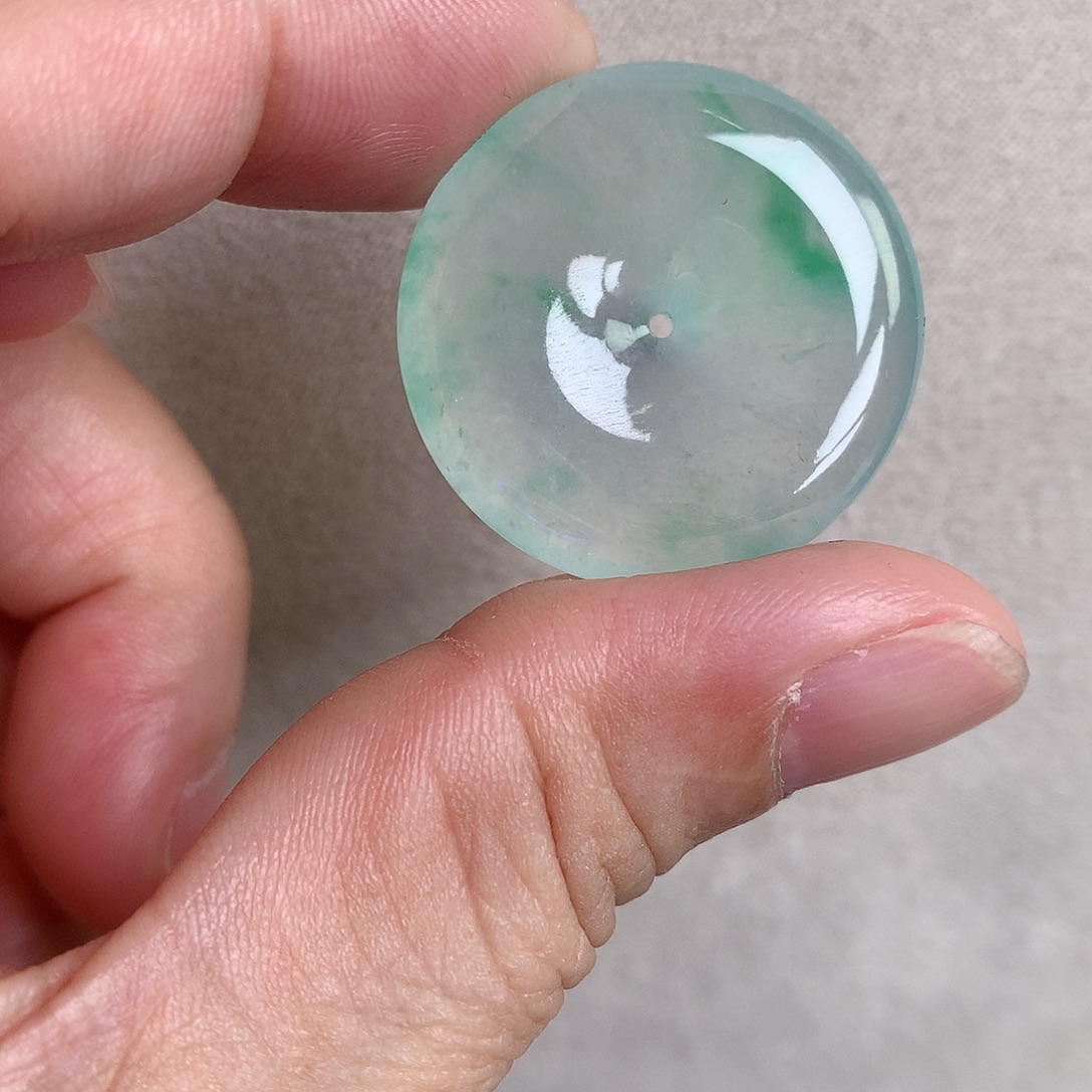 翡翠裸石缅甸天然A货翡翠冰种平安扣