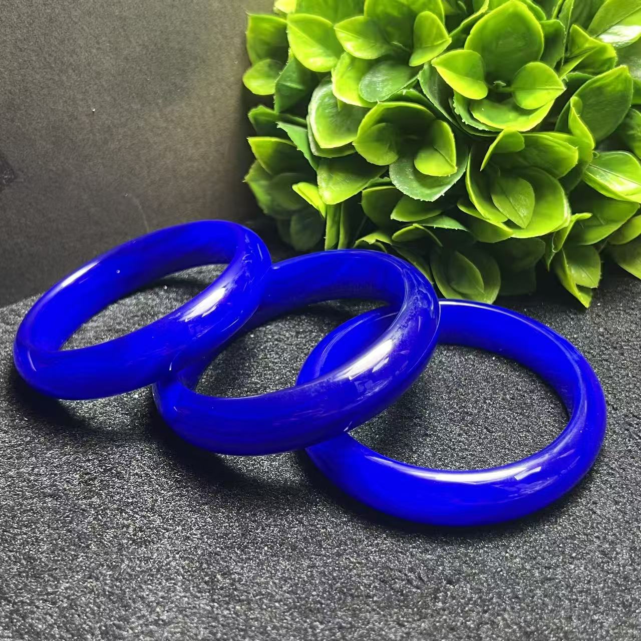 S8347【任会长珠宝】蓝血海灵芝蓝玛瑙手镯-配礼盒-多样性只发一件