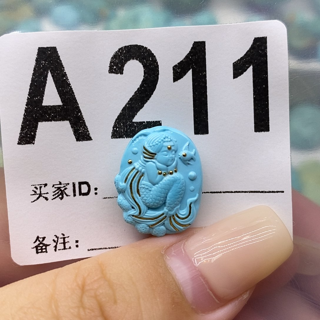 未镶嵌绿松石绿松石配饰定制