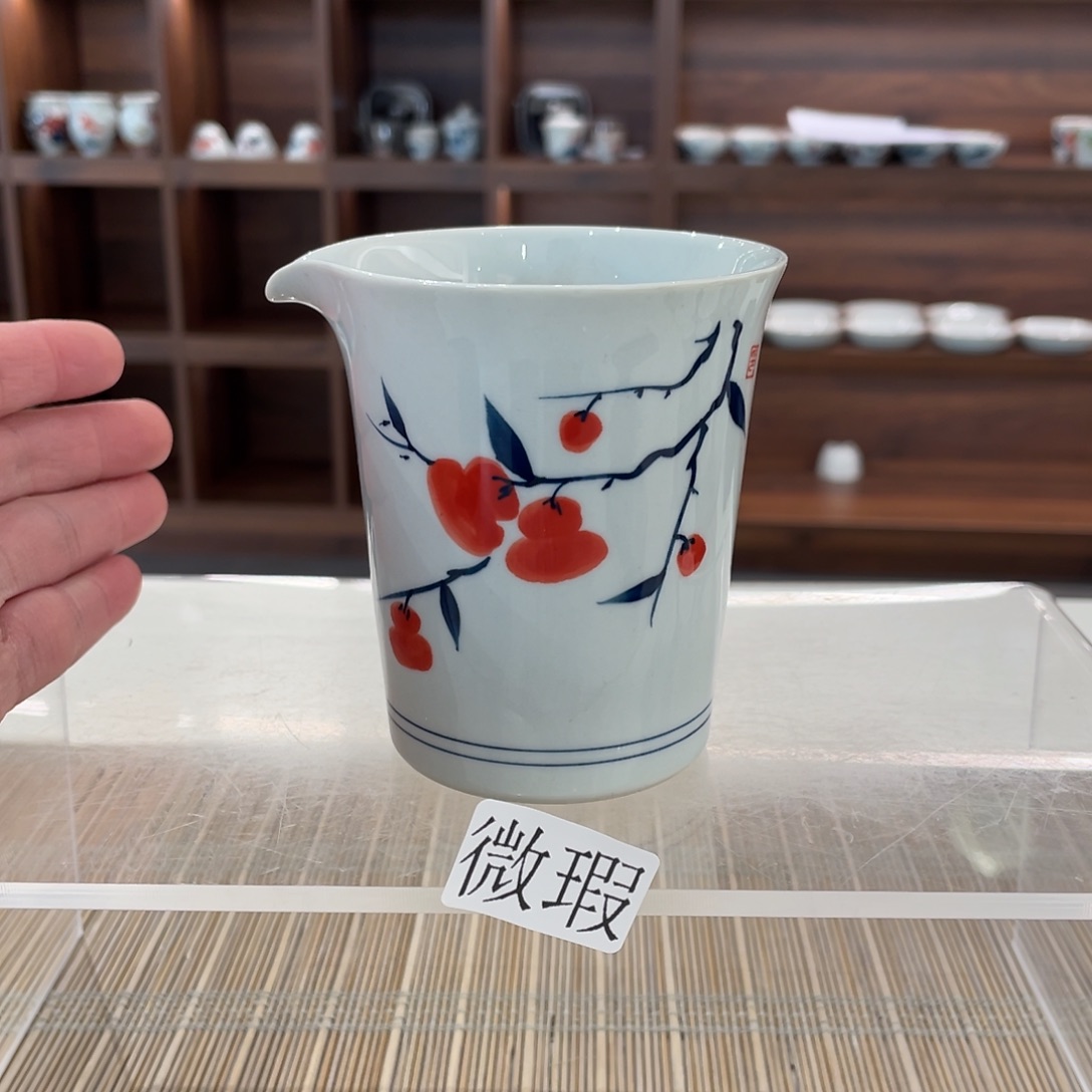 釉下手绘茶具微瑕