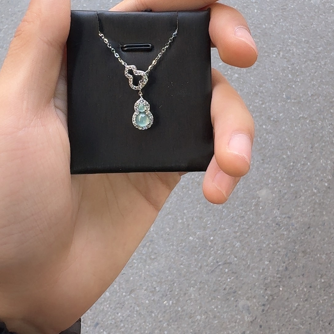 翡翠未镶嵌颈饰《不退不换》