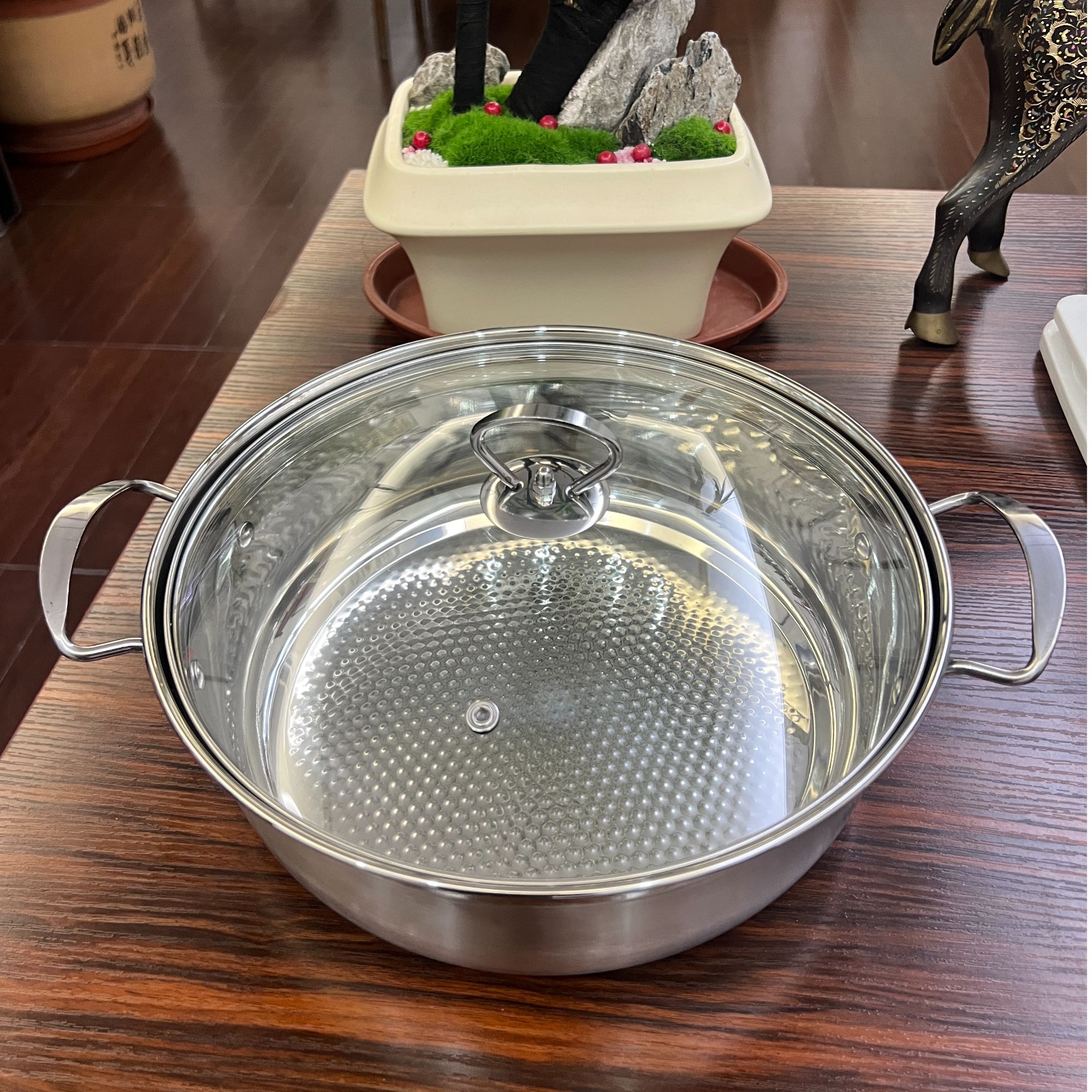 加厚30CM不锈钢厨房家用不锈钢汤锅清汤锅带盖加锅专用锅电磁炉